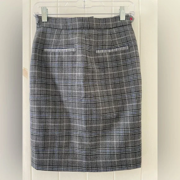 Women’s Rag &Bone Plaid Pencil Strait Skirt Size 00 - Picture 3 of 6
